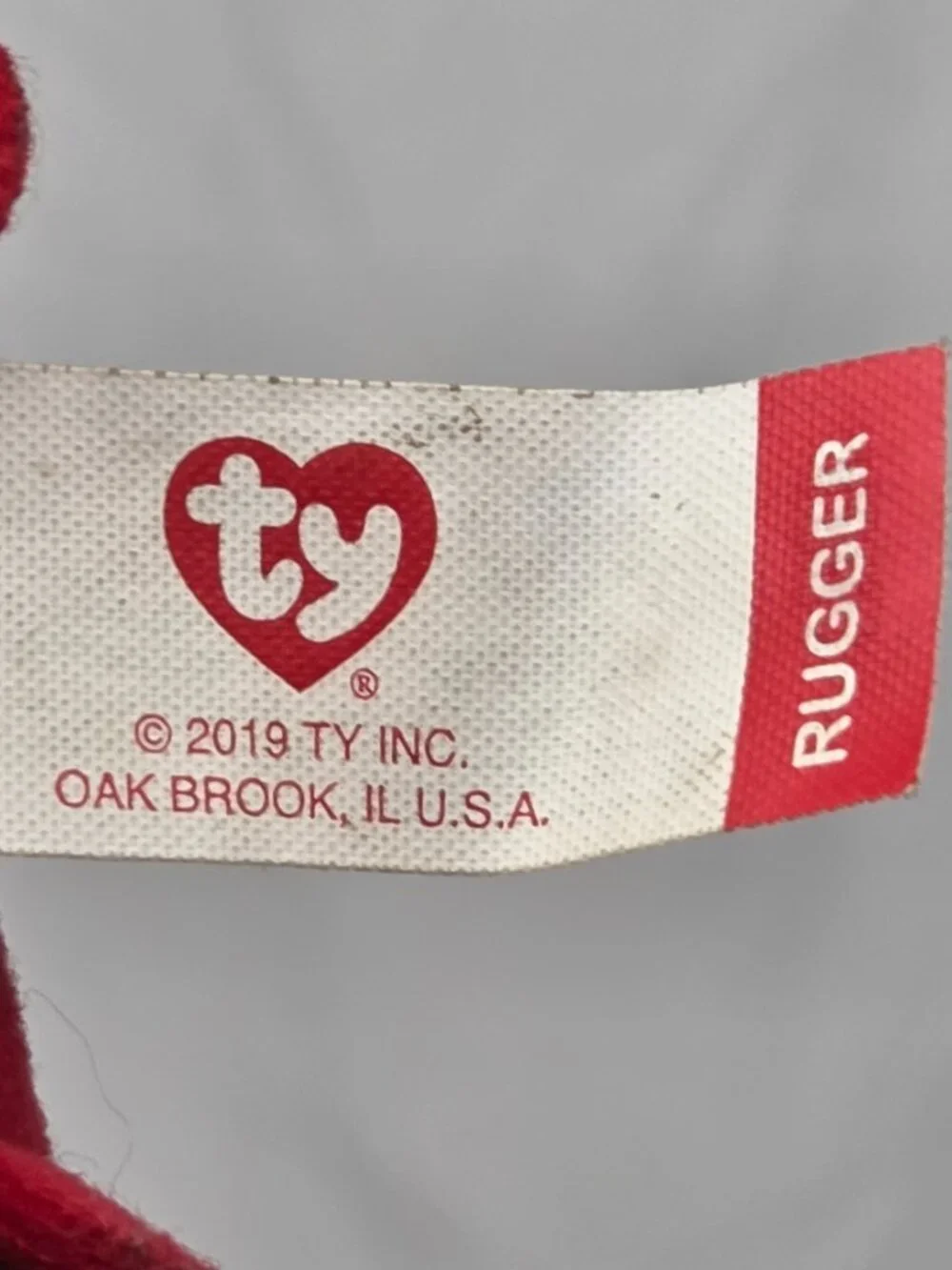 mcdonalds Teeny TY beanie boos rugger the raccoon plush red doll Happy meal Toy